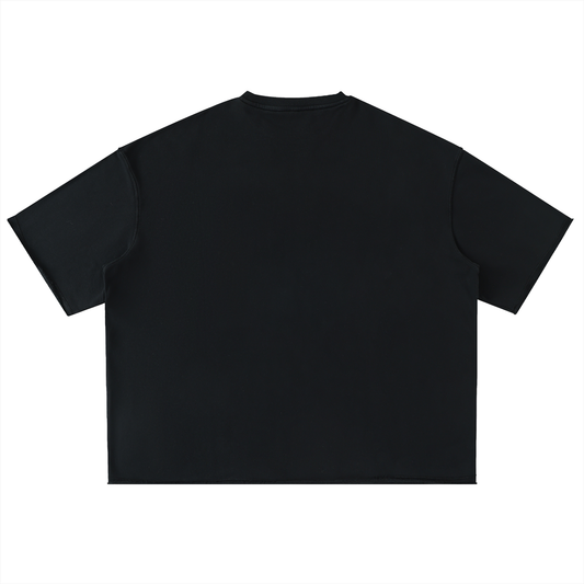 Oversized Rolled Edge Cotton T-Shirt